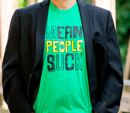 Buy A Mean People Suck T-Shirt and Get A Signed Copy of the Book FREE